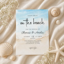 Aquareller Strand auf der Hochzeit am Strand