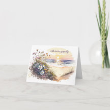 Aquareller Strand für Beileid