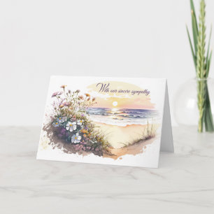 Aquareller Strand für Beileid Karte