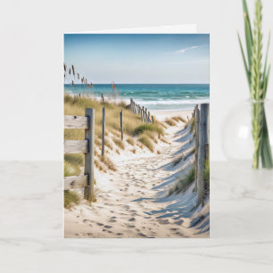 Aquareller Strand für Beileid Karte