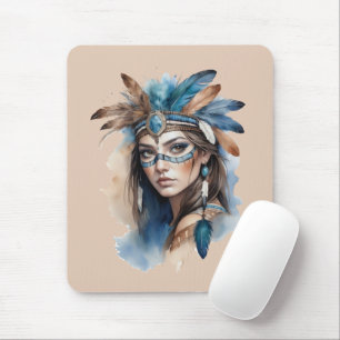 Aquareller Tribal Beauty: Geist der Bohemischen Ku Mousepad