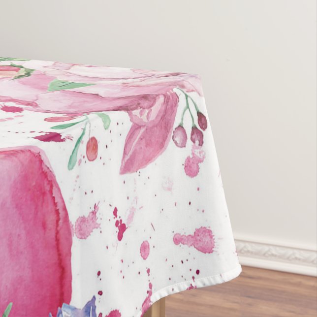 Aquareller, Wasserfarbenherz Tischdecke (Beispiel)