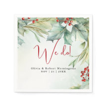 Aquareller Winter Holy und Berries