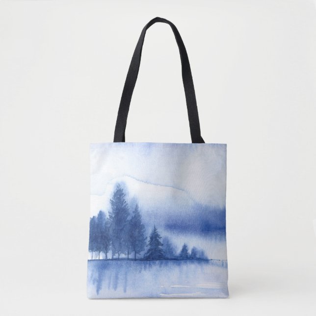 Aquareller Winter Pine Trees (Vorderseite)