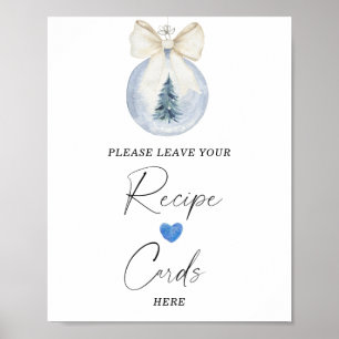 Aquareller Winterblase hier Ihre Rezeptkarte Poster