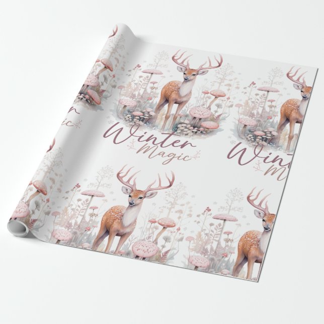 Aquareller Wintermagic Dee Geschenkpapier (Ungerollt)