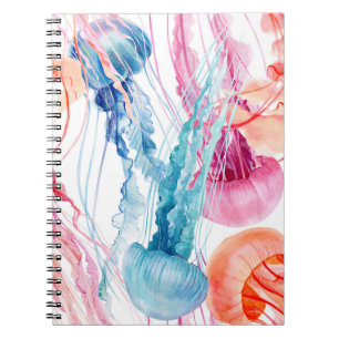 Aquarelles Leben: Blasen und Quallen Notizblock