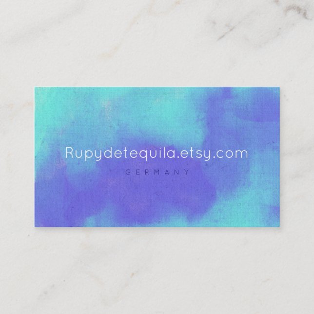 Aquarellfarbe abstrakt Rupydetequila Visitenkarte (Vorderseite)