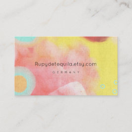 Aquarellfarbe abstrakt Rupydetequila Visitenkarte