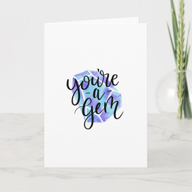 Aquarellfarbe Danke Karte (Vorderseite)