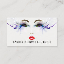 Aquarellfarbe Extravagante Augenlider Beruflich Visitenkarte