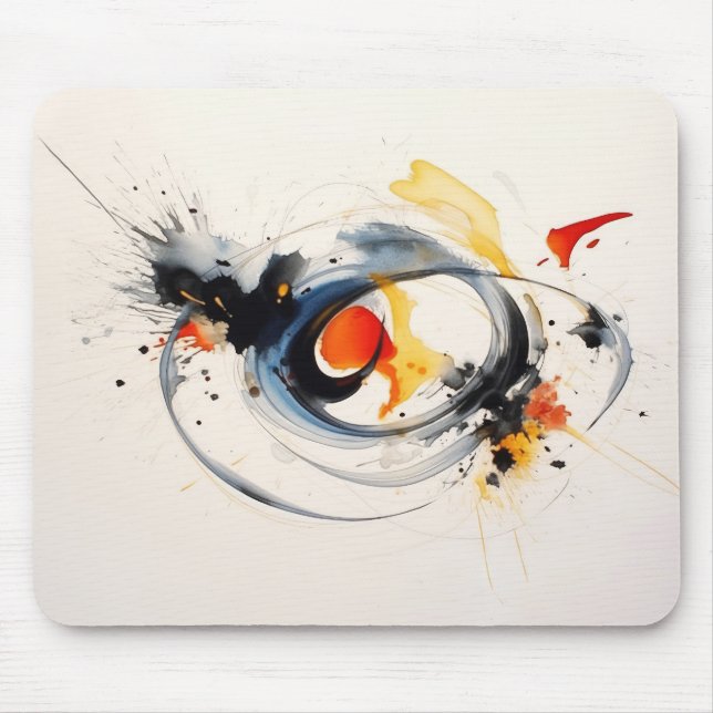Aquarellfarbe Farbe Doodle Mousepad (Vorne)