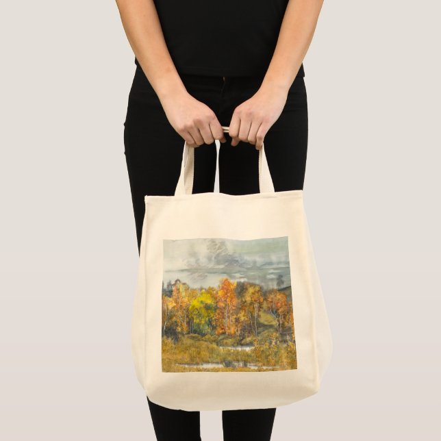 Aquarellfarbe für Herbst Tragetasche (Vorderseite (Produkt))