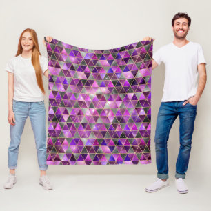 Aquarellfarbe Isometrisch mit Gold und Marmorgalax Fleecedecke