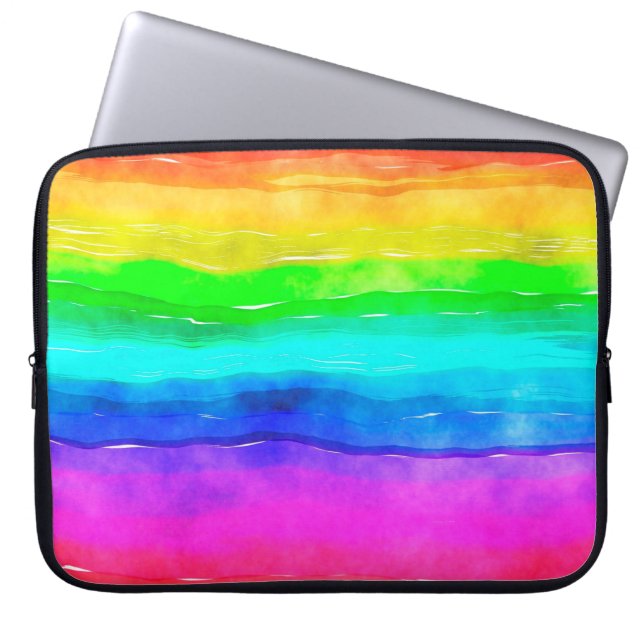 Aquarellfarbe Laptopschutzhülle (Vorderseite)