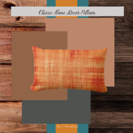 Aquarellfarbe Orange Lendenkissen