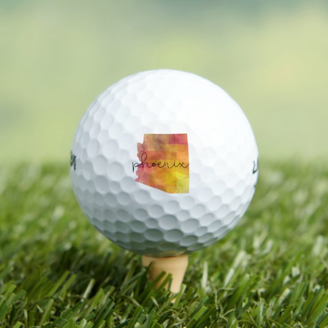 Aquarellfarbe Phoenix Arizona Golfball (Insitu T-Shirt)