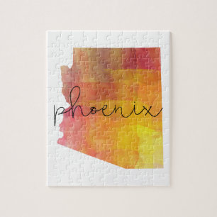 Aquarellfarbe Phoenix Arizona Puzzle