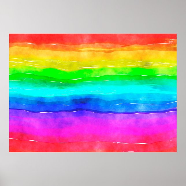 Aquarellfarbe Poster (Vorne)