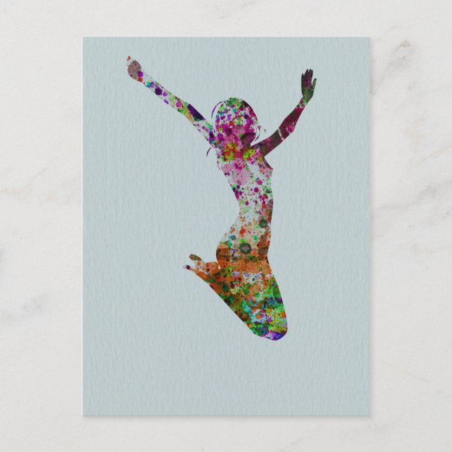 Aquarellfarbe Postkarte (Vorderseite)