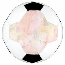 Aquarellfarbe Rosa Blumenuntergrund Fußball