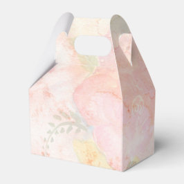 Aquarellfarbe Rosa Blumenuntergrund Geschenkschachtel