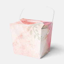 Aquarellfarbe Rosa Blumenuntergrund Geschenkschachtel