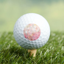Aquarellfarbe Rosa Blumenuntergrund Golfball