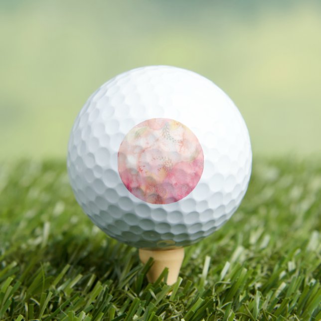 Aquarellfarbe Rosa Blumenuntergrund Golfball (Insitu T-Shirt)