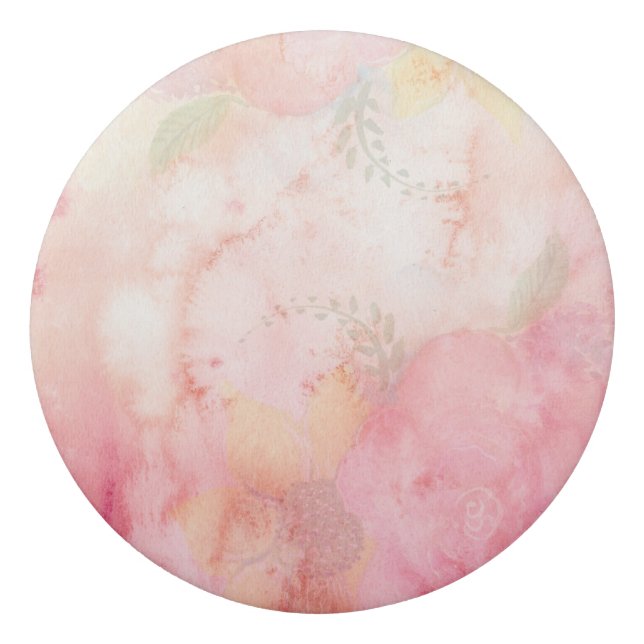 Aquarellfarbe Rosa Blumenuntergrund Radiergummi (Vorderseite)
