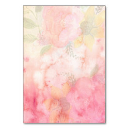 Aquarellfarbe Rosa Blumenuntergrund Tischnummer