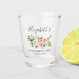 Aquarellfarbe Rosa Junggeselinnen-Abschied Schnapsglas