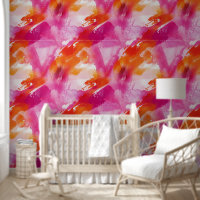 Aquarellfarbe Rosa Orange Abstrakt