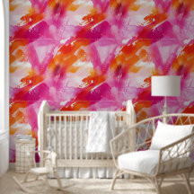 Aquarellfarbe Rosa Orange Abstrakt