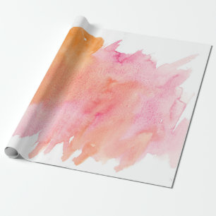 Aquarellfarbe Rosa Orange Geschenkpapier