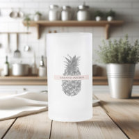 Aquarellfarbe Rosa und Graue Ananas | Ihr Name