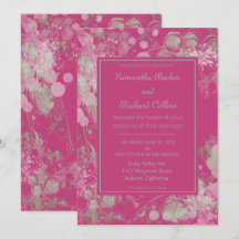Aquarellfarbe Rosa und grüne botanische Hochzeit