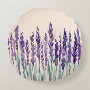 Aquarellfarbe Rundes Kissen