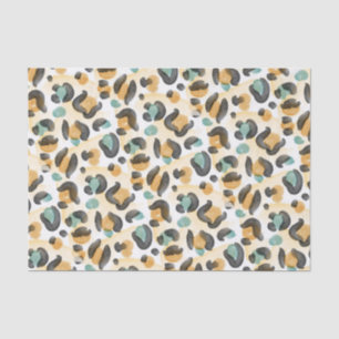 Aquarellfarbe Tierleopard Seidenpapier