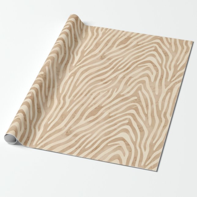 Aquarellfarbe Zebra Print Geschenkpapier (Ungerollt)