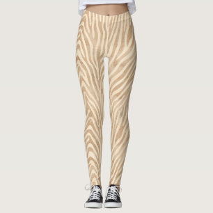 Aquarellfarbe Zebra Print Leggings