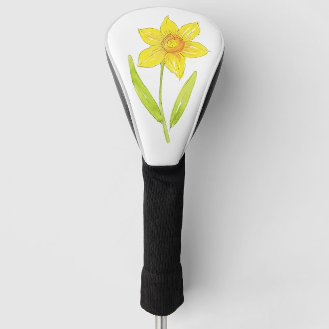 Aquarellfarben 2 Golfbälle Golf Headcover (Vorderseite)