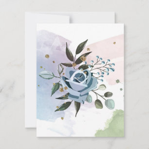 Aquarellfarben 5 mitteilungskarte