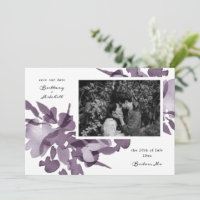 Aquarellfarben-Amethyst-Foto Save the Date Lan