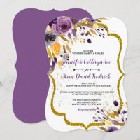 Aquarellfarben-Amethyst-Hochzeit Lila