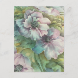 Aquarellfarben Anemonen Postkarte