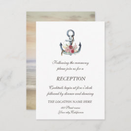 Aquarellfarben AnkerBlume Nautischer Empfang Einladung
