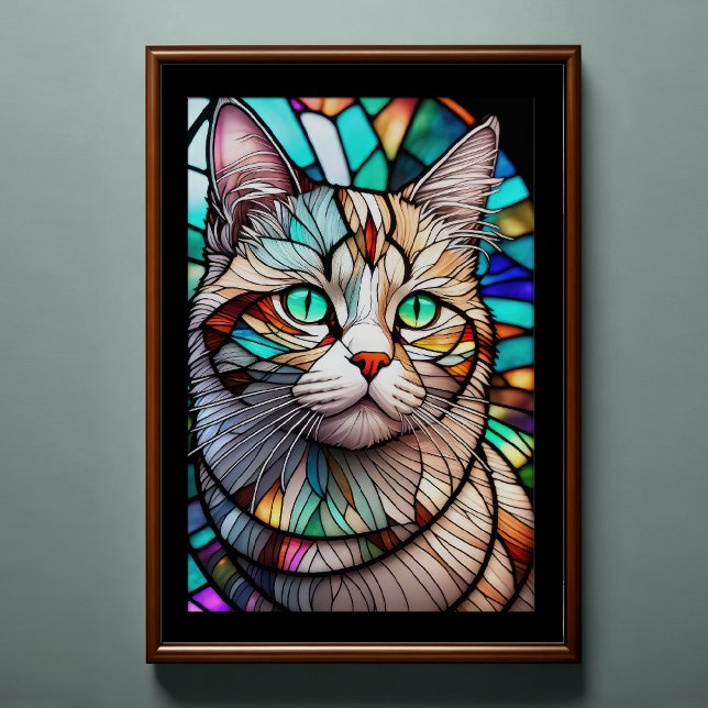 Aquarellfarben aus Glas Art Katze 2:3 Poster (Von Creator hochgeladen)