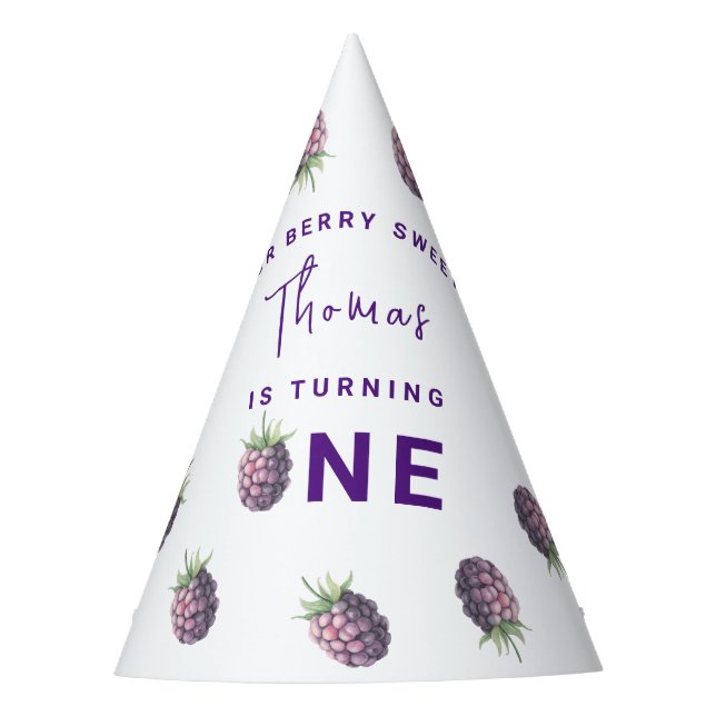 Aquarellfarben BlackBerry 1. Party Partyhütchen (Vorderseite)