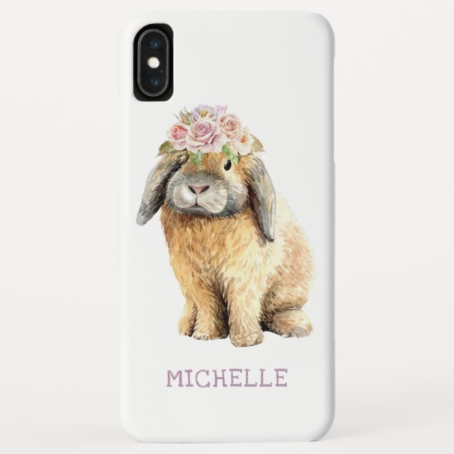 Aquarellfarben Bläschen Kaninchen Personalisierter Case-Mate iPhone Hülle (Rückseite)